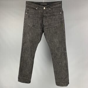 MISBHV Size 29 Black Embroidery Cotton Button Fly Jeans